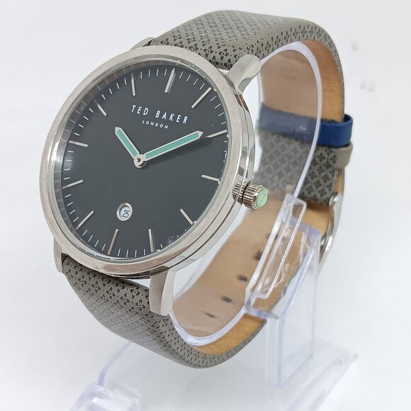 Ted Baker TE50624001 Men's 40 mm Silver Tone Black Dial Quartz Dress Watch - Picture 1 of 11